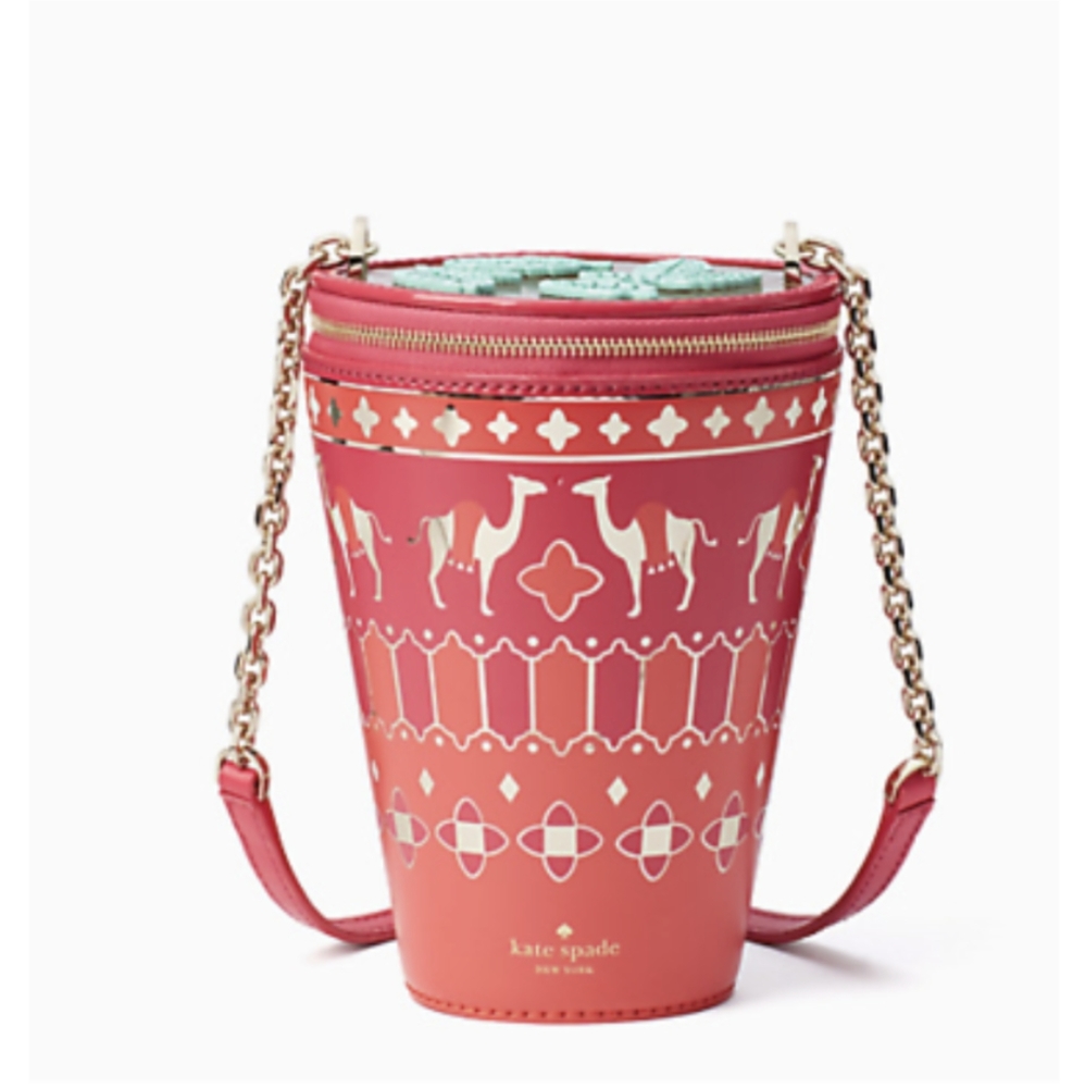 kate spade // pink moroccan tea glass coin purse